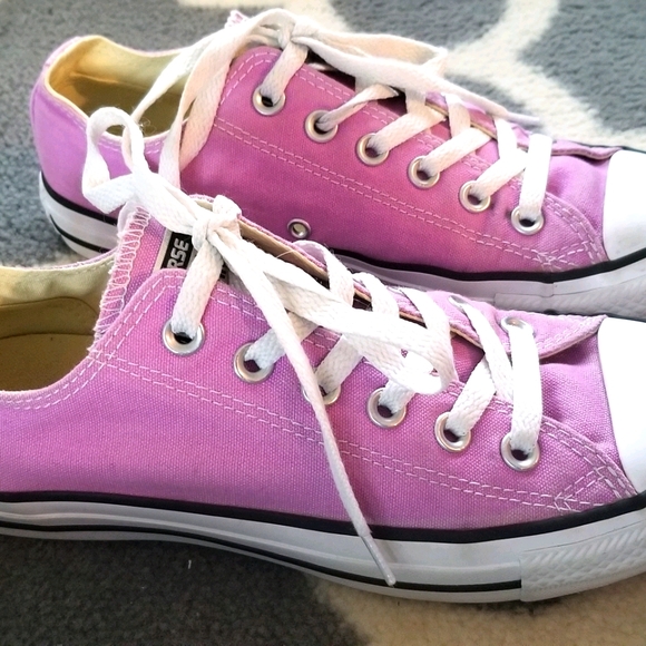 Converse Shoes | Converse All Star Unisex Lavender Canvas Low Tops | Poshmark